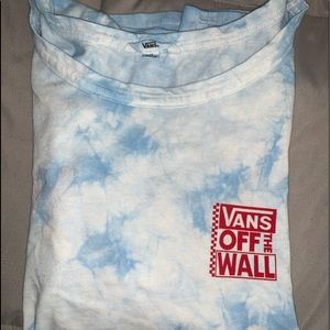 Tie dye vans off the wall shirt short sleeve